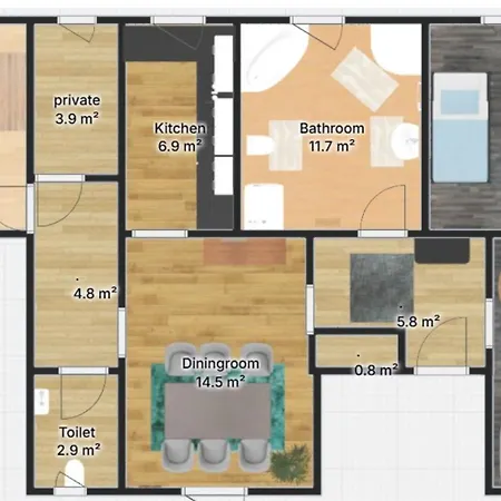 Heimbi-home No 1 I 4-6 Personen I Familienfreundlich I Naehe Europapark I Parkplatz I E Ladestation 公寓